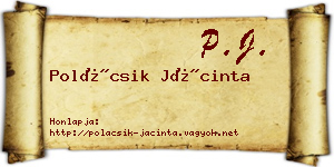 Polácsik Jácinta névjegykártya